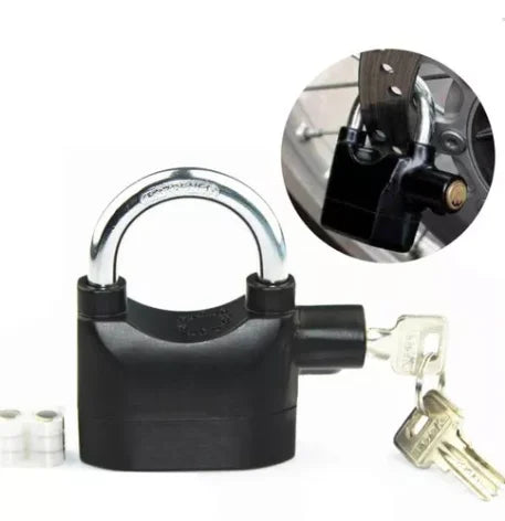Padlock With Big Alarm Anti-theft Water Proof Motorcycle Bicycle Gate Home-Neverdie Store