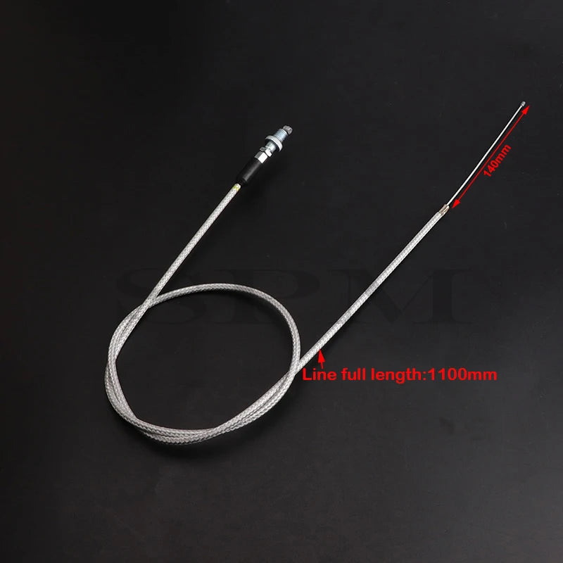 Manopla de acelerador universal CNC de alumínio de 22 mm com torção e cabo para guidão de motocicleta, ciclomotor, scooter, quadriciclo, quadriciclo M10*1.5