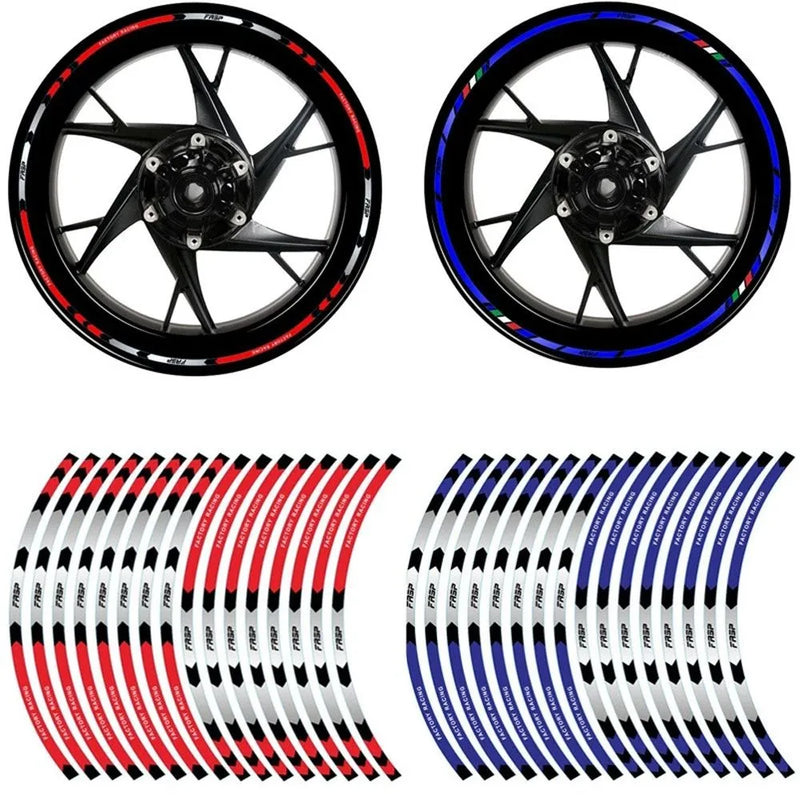 16Pcs 17"18" Strips Motorcycle Wheel Stickers Car Reflective Rim Tape Motorbike Bicycle Auto Decals Universal for Honda