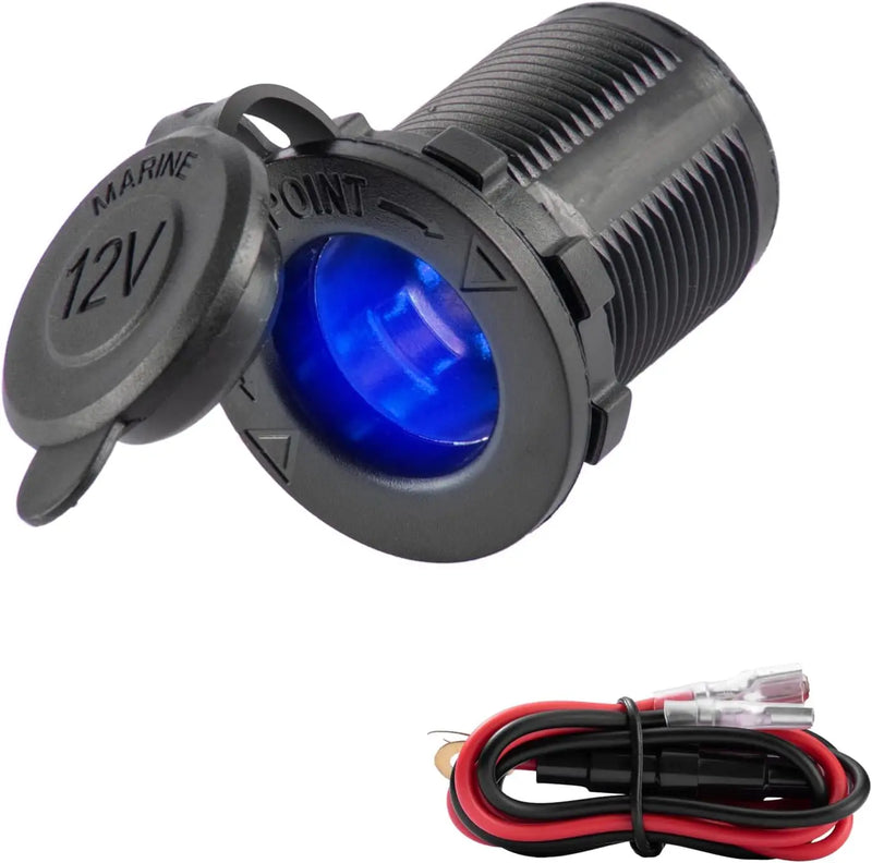 Car Cigarette lighter Socket 12V 24V Adapte Plug Motorcycles Cigar Jack Multi Socket For Marine Boat Motorcycle Truck RV ATV